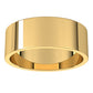 14K Yellow Gold Flat Wedding Band, 7 mm Wide