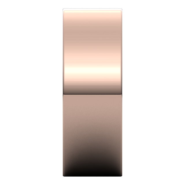 18K Rose Gold Flat Wedding Band, 7 mm Wide