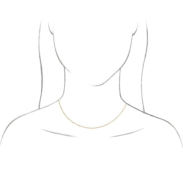 14K Yellow Gold Filled 1 mm Solid Rope Chain