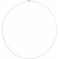 14K White Gold 1 mm Solid Cable Chain