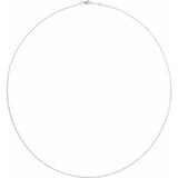 Sterling Silver 1 mm Solid Cable Chain