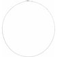 Rhodium Plated Sterling Silver 1 mm Solid Cable Chain