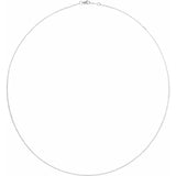 Platinum 1 mm Solid Cable Chain