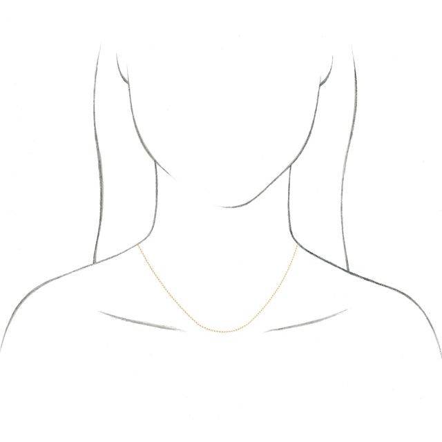 14K Yellow Gold 1 mm Solid Baby Curb Chain