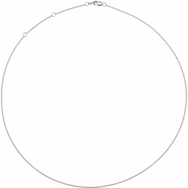 Sterling Silver 1 mm Solid Cable Chain