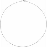 Platinum 1 mm Solid Cable Chain