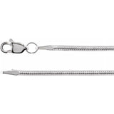 Sterling Silver 1.5 mm Solid Snake Chain