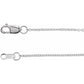 14K White Gold 1 mm Solid Cable Chain